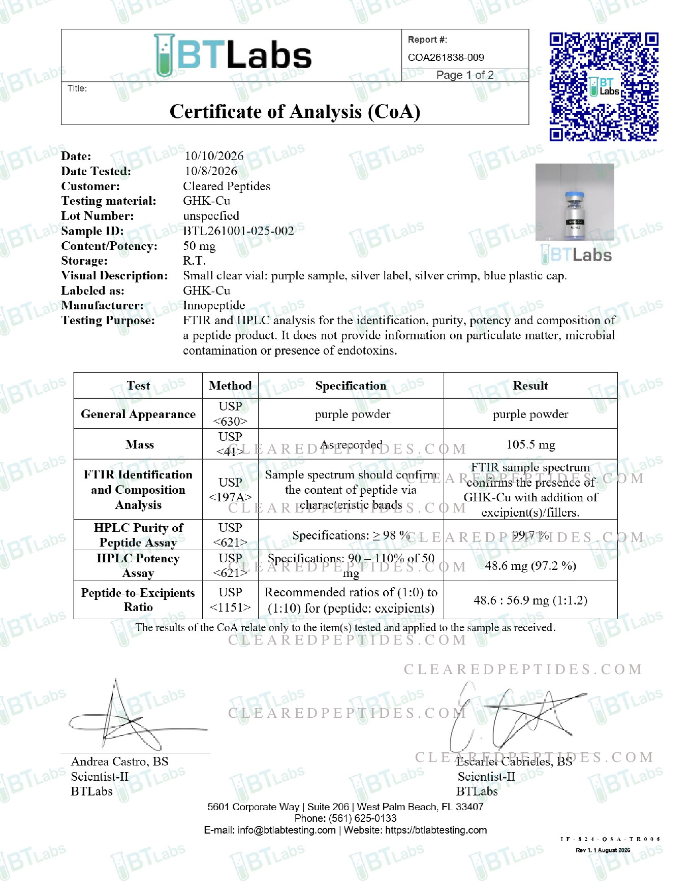 Certificate preview