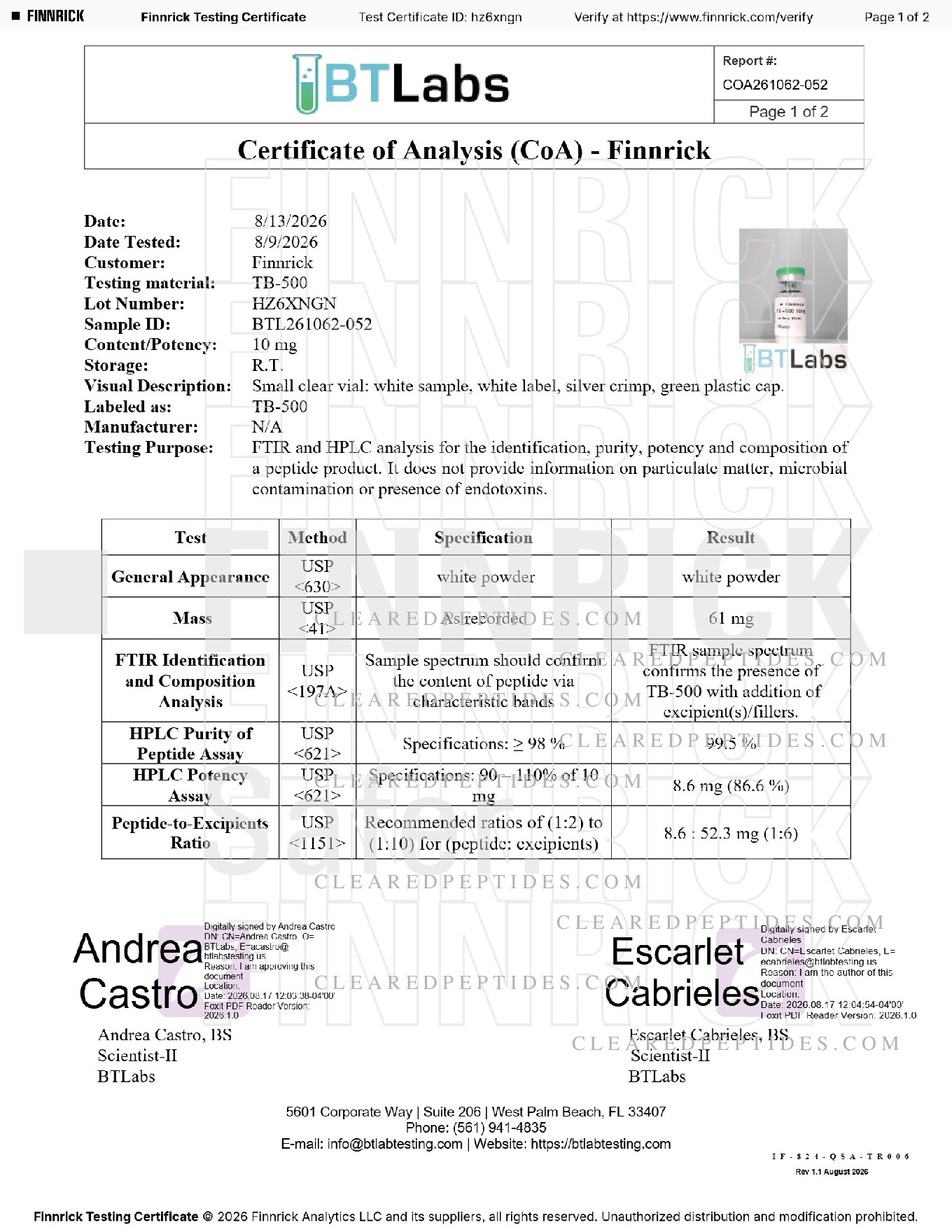 Certificate preview