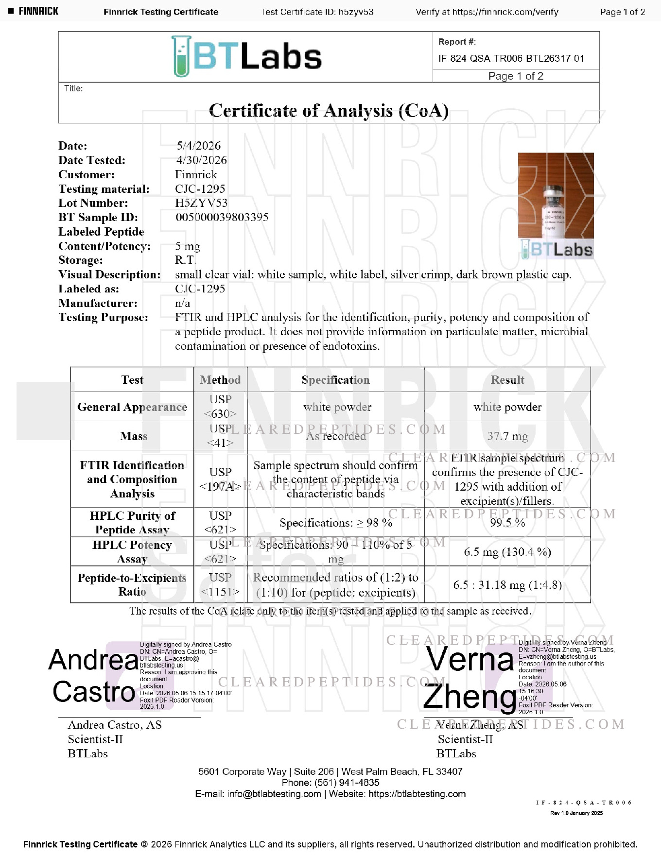 Certificate preview