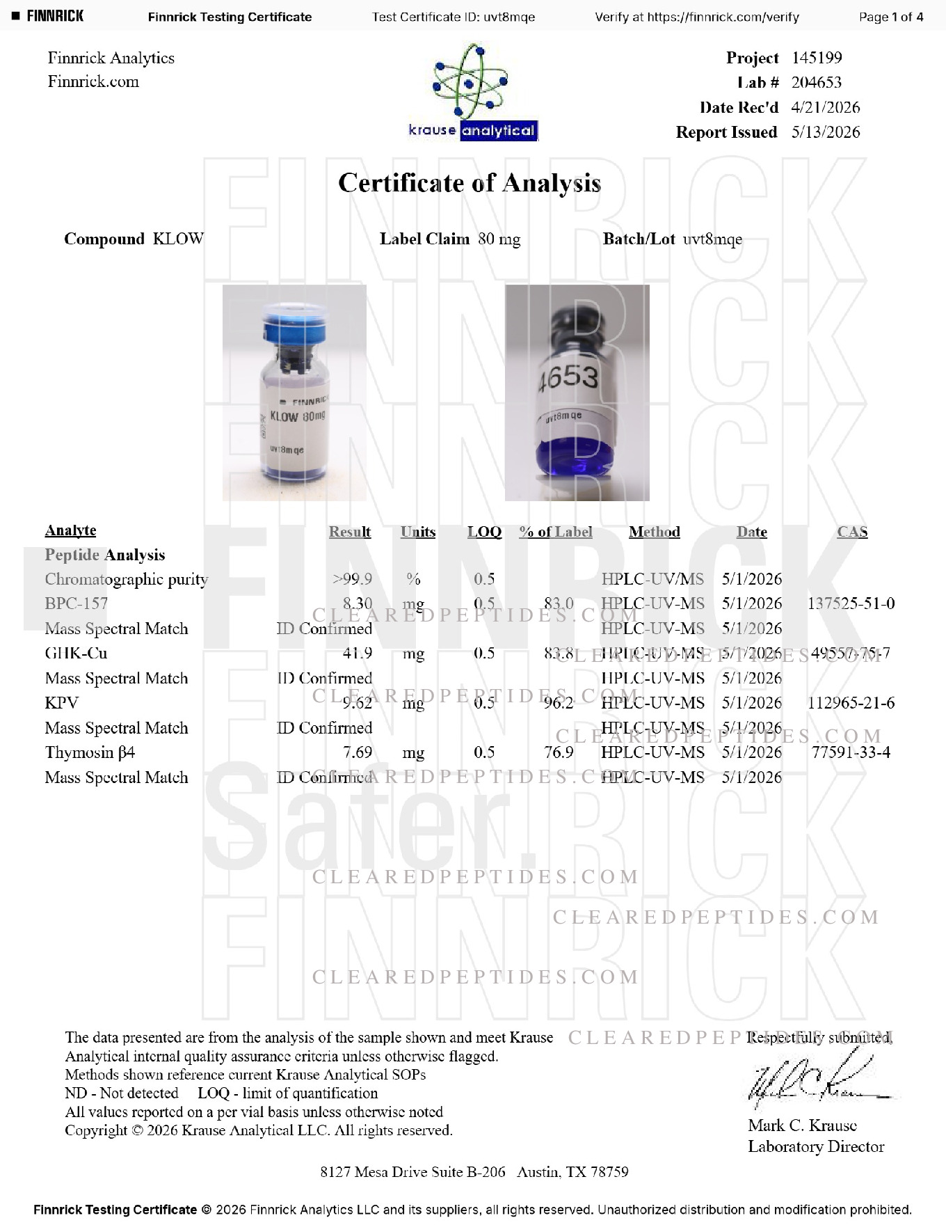 Certificate preview
