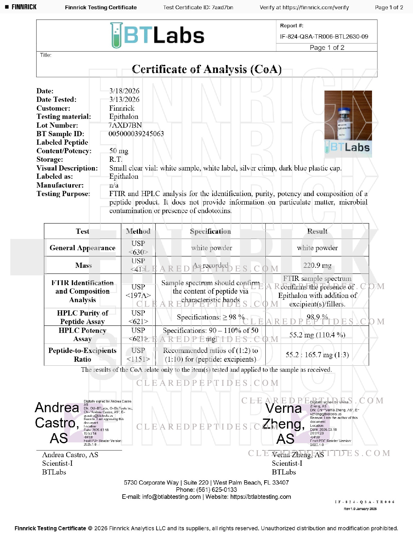 Certificate preview